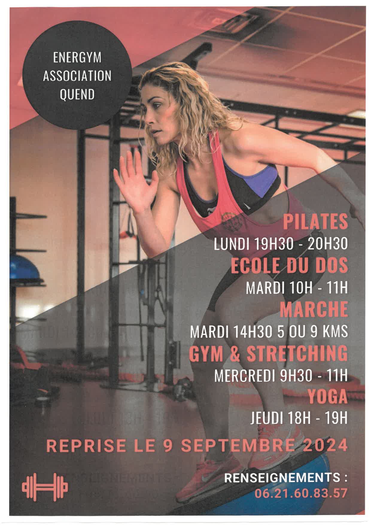 ENERGYM : reprise des cours